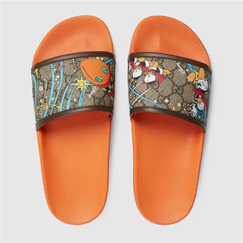 women's disney x gucci donald duck slide sandal|Gucci Shoes for Women .